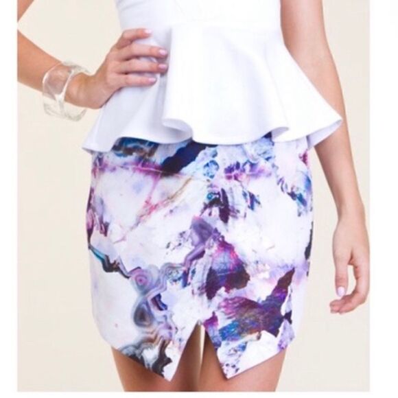Stylestalker Multi Color Agate Mini Skirt - Picture 9 of 9